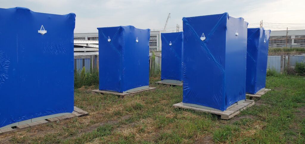 Shrink Wrap of Electrical Switch Gear for Outdoor Storage